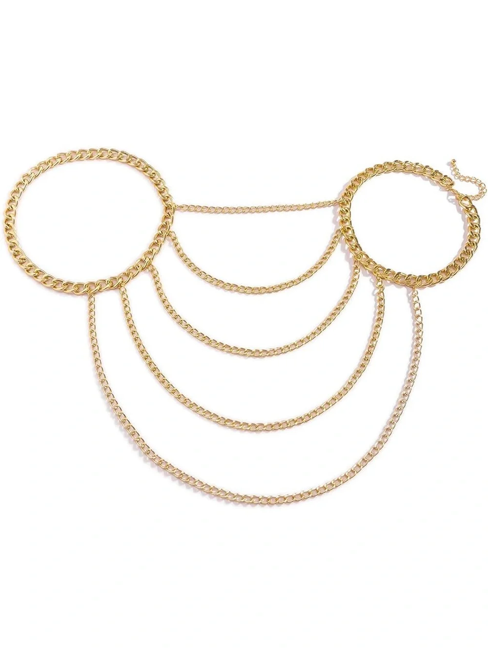 Gold Layered Chain Body Necklace